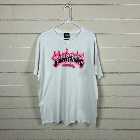 Thrasher Airbrush White T-Shirt size XL - Picture 4 of 8